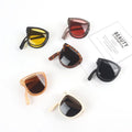 2022 Unisex Folding Plastic Sunglasses White and Gray Frame Fashionable Design Foldable Shades for Children