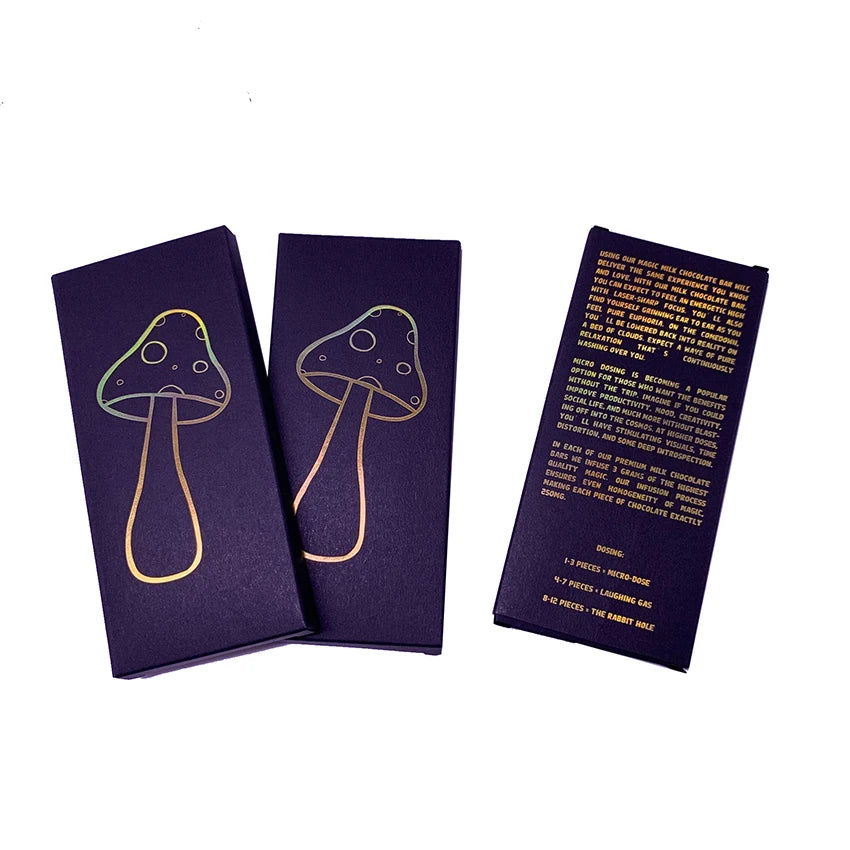 Eco-friendly Matte Black Recyclable Chocolate Bar Packaging Box with Foil Wraps and Food Grade Chocolate Mold Ready to Ship