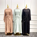 Women's Clothing Muslim Elegant Ethnic Ladies 3 Piece Set Islamic Abaya Kaftan Sets Eid Sets Pearl Girls