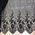 Enchanting Dress Black French Lace Fabric Chantilly Lace in Dubai LT20548