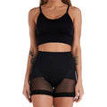 Double Layer Fabric  Mid-waist Tummy-tucking Pants Antibacterial Crotch Breathable Buttocks Transparency Control Panties