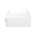 Modern Design Rectangular Small Vessel Sink Square Bathroom Wash Basin Solid Surface Artificial Stone Table Top Polished