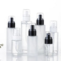 Hot Selling Matte Black Flat Shoulder 30ml 50ml 60ml 80ml 100ml Frosted Perfume Bottle Toner Oil Glass Spray Bottle