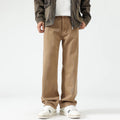 12 oz Heavyweight 100% Cotton Pants Regular Fit 5 Pockets Mens Jeans Oversized Men's Straight Leg Pants