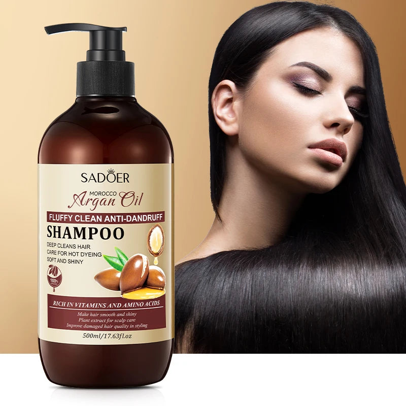 OEM ODM SADOER Argan Oil Dandruff Removal Fluffy Hair Refreshing Hair Lotion Shampoo
