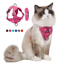 Cat Harness and Leash Set Escape Proof Reflective Puppy Kitten Chest Strap Walking Harness Adjustable Soft Breathable Mesh Vest
