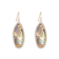 Chuanfan Natural Shell Earrings Oval Shape Abalone Shell Earring 18k Fashion Jewelry Shape Entry Luxury Jewelry Gift for Women