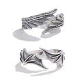 2025 Creative Couple Ring Personalized Open Ring Angel and Demon Wing Ring for Man Women