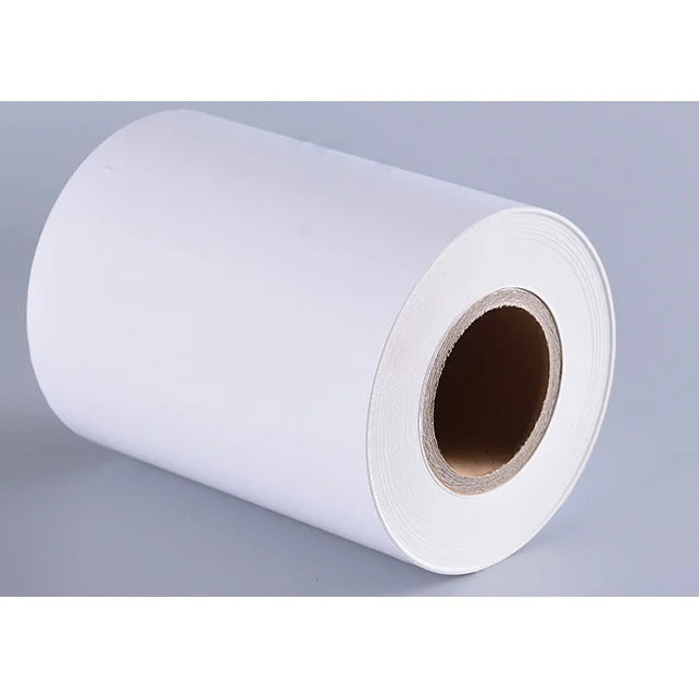 Glossy White PET Strong Adhesive Material Blank Rolls Labels Custom Size Printing