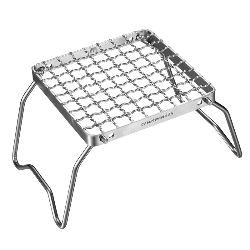 Wholesale Campingmoon Model 1101 Portable Folding Stainless Steel Outdoor Camping Stove Frame Fire BBQ Grill Stand