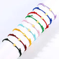 SC Minimalist Gold Plated Mini Heart Couple Bracelet Wholesale Summer Colorful Adjustable Lucky String Bracelet for Teen Girls