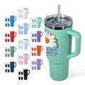Customized 40oz 3oz Double Wall Insulated Tumbler Set Inner Stainless Steel Outside Plastic Tumbler with Handle