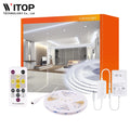 Addressable RGB RGBW Cob White LED Strip Kit High CRI RA90 4000K/5000K/6000K USB Connectivity Remote Control Switch IP20 Copper