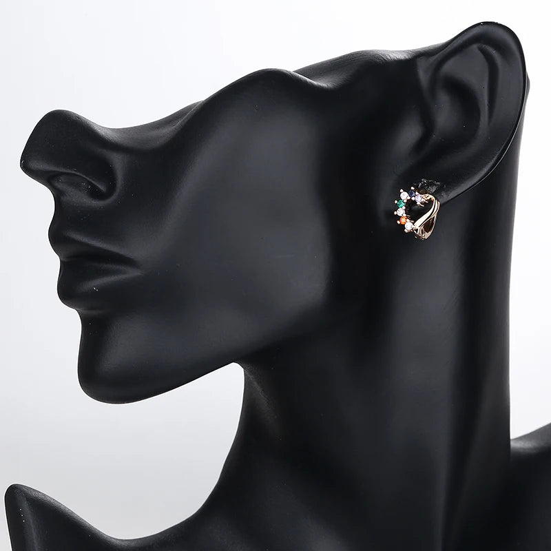 Fabricas De Bisuteria En China Piercing Jewelry for Sensitive Ears Lovely unicorn Heart Huggie Earrings for Girls