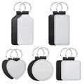 Special Price Sublimation Single-side Printing PU Leather Keychain Popular DIY Heat Transfer Keyrings Luxurious Pendants