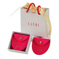 New Microfiber Custom Jewelry Packaging Bag Bracelet Necklace Round Snap Button Microfiber Jewelry Box and Pouch Set with Logo