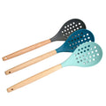 Premium Slotted Spoon Scoop Strainer Colander Silicone Wok Skimmer in Plastic-for Kitchen Essentials
