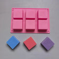Wholesale 6 Cavities Square Silicone Cake Baking Mold Cake Pan Biscuit Chocolate Mold Ice Cube Tray MegaBDM