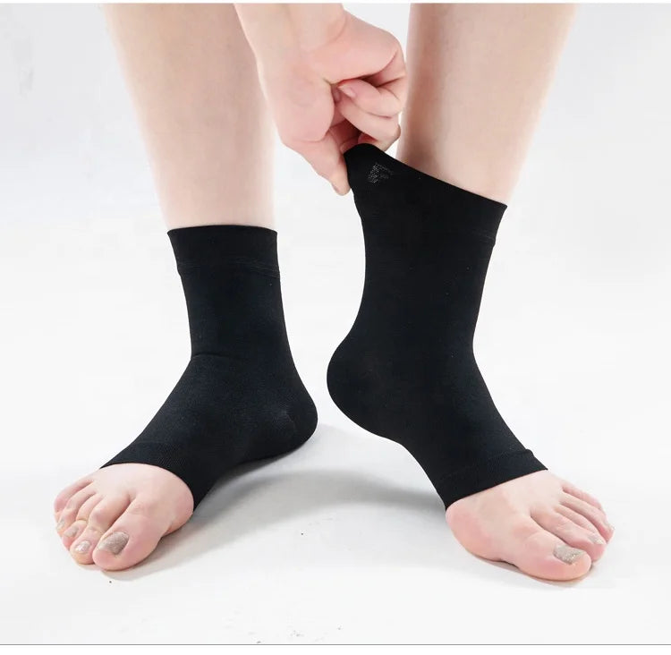 Elastic Nylon/Spandex Sports Compression Footless Ankle Support Sleeve for Recovery Injury Joint Pain MegaBDM