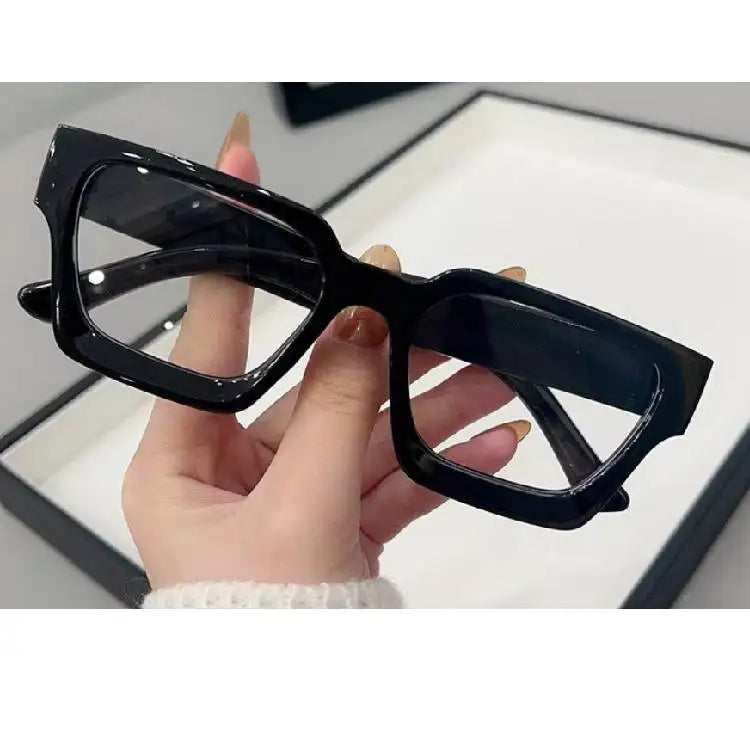 European American High-End Optical Glasses Versatile Cross-Border Square Frame Anti-Blue Light Flat Mirror Fashionable Diamond