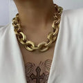 Zooying Chunky Link Statement Necklace Gold Metric Chunky Link Necklace