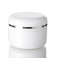 White Silver Edge Double Plastic PP 100g 200g 300g & 500g Face Skin Care Cream Jars for Cosmetic Packaging