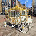 Romantic and Classic Wedding Pumpkin Horse Carriage Cart for Sale Pink Luxurious Royal Carriage Manufacturers