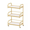 Unique Design Beauty Salon Furniture 3 Tier Gold Barber Cart Luxury Salon Trolley Beauty for Sales