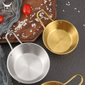 Traditional Korean Restaurant Hot Cool Wine Bowl 304 Stainless Steel Raw Rice Wine Bowls for Makgeolli Hiking Soup Dish