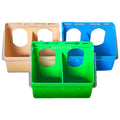 Factory Plastic Two Holes Parrot Hanging Feeder Box Pigeons Food Feeder Standing Bird Feeder Outdoor