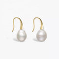 E2138 9-10mm DIY Natural Freshwater Pearl Charm Earrings Mounting Accessory 925 Sterling Silver Gold Plated  Jewelry for Women