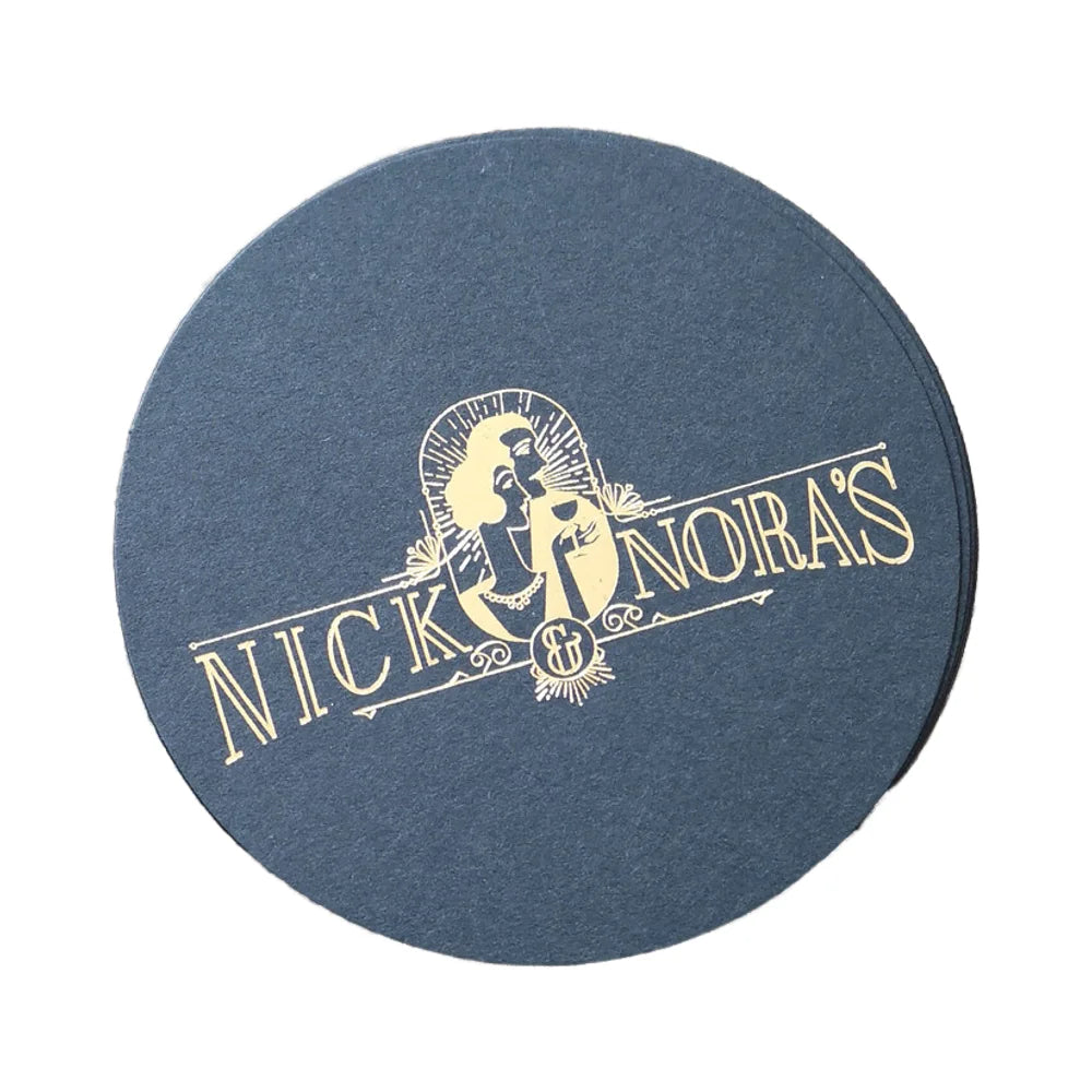 Whisky Flight Business Cards & Coasters with Hot Foil Stamping Gold Foil Printing on Cardboard Custom Size & Shape CMYK Color