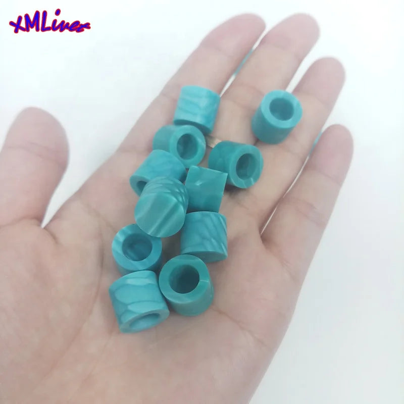 Xmlivet Light Blue ColorJuma Pool Billiards Cue Ferrules OD12mm ID7.3mm L10mm Dragon Scale Billiards French Carom Cue Ferrules