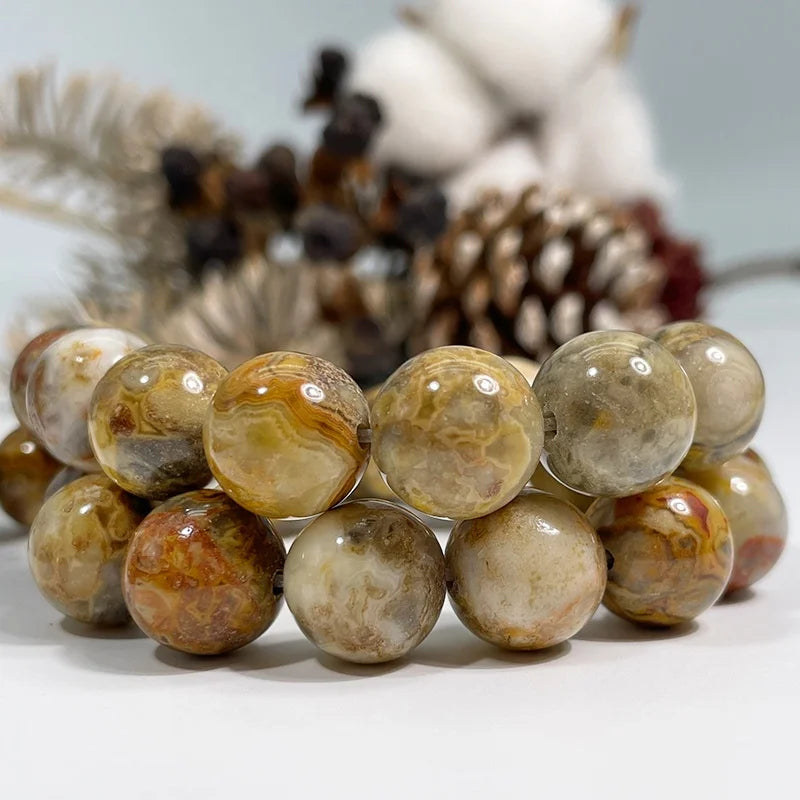 Wholesale Natural Beads for Jewelry Making DIY Handmade Crazy Lace Agate Gemstone