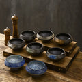 Wholesale Large Round Soup Retro Round Ceramic Deep Plate Restaurant Salad Bowl Tableware