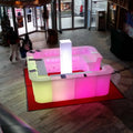 Led Mobile bar Furniture / Glowing Counter Table With bar Chair Stool