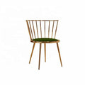 Cantori Modern Luxurious Dining Chair Stainless Steel Gold Chromed Green Velvet Fabric for Home and Banquets