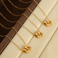 Beimai OEM Necklace Titanium Steel Plated 18k Gold Cylinder Design Pendant Necklace