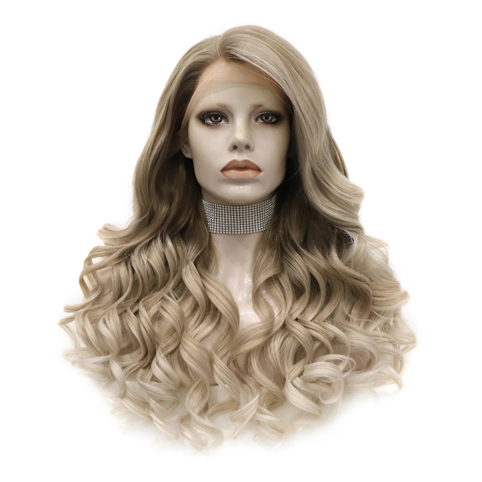 Celebrity Wholesale Pre-Plucked Natural Hairline Long Cheap Futura Heat Resistant Swiss Lace Synthetic Wig for black women