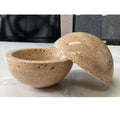 Customized Sizes Holder Travertine Incense Ball Crafts Modern Stone Tray for Interior Decoration Polished Natural Stone Tray