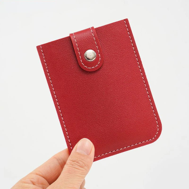 Custom Photo Ladies Leather Card Holder Women With Plastic Entry Transparent for Card Holder