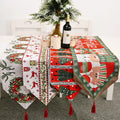 Hot Sale Jacquard Printed Woven Cotton Linen Washable Christmas Table Runner-Four Styles Multiple Colors