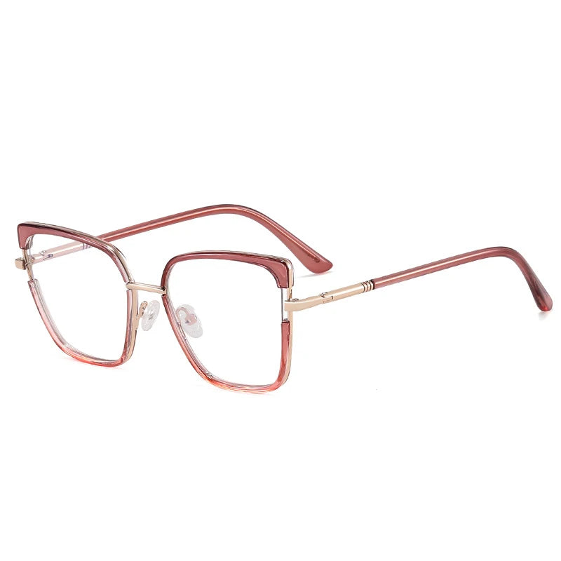 Metal Children Anti Blue Light Glasses Kids Fashion Cat Eye Spectacles Frames Spring Hinge Optical Prescription Eyeglass