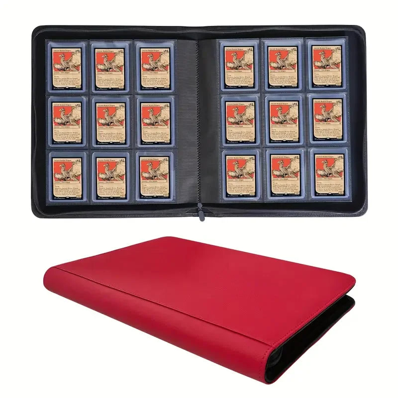 MIO Customizable 9 Pocket Top Loader Binder 24 Side Loading Pages 288+ Capacity for Trading Cards Business Cards Card Holder