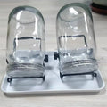 16oz 32oz Complete Seed Sprouting Jar Kit Wide Mouth Mason Jars With Stainless Steel  Sprout Lids and Blackout Sleeves