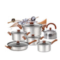 Hot Sale Stainless Steel 12pcs Kitchenware Cooking Pot and Nonstick Pan Set With Kettle