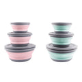 Ready Stock Custom Plastic Multifunctional Portable Pet Bowl Set Collapsible Foldable Dog Bowl With Lid