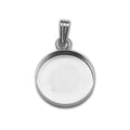 Beadsnice Jewelry Findings Round 925 Sterling Silver Pendant Tray