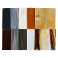 10x10cm 3mm Thick Opal Stained Glass Sheet-Variety Color-Tiffany Glass Mosaic for DIY Art Hobby and Room Decor