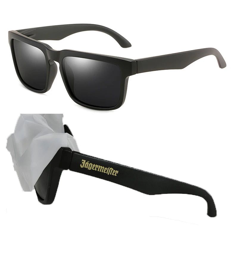 Jagermeister Classical Retro Men Eyeglasses for Men Outdoor Sports Fishing Sunglasses Shade Polarized Driving Oculos De Sol